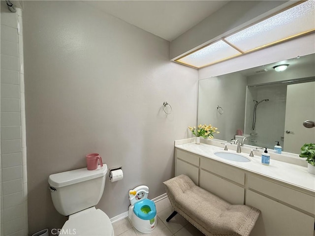 6310 Ridgemar Ct, Rancho Palos Verdes, CA 90275 - bathroom featuring tile patterned floors, toilet, vanity, and baseboards