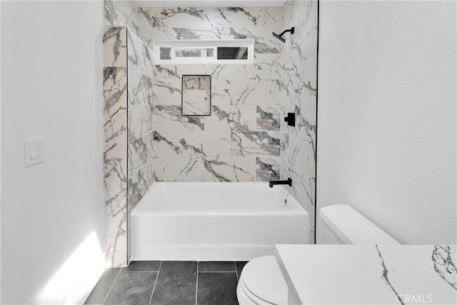 14855 Flathead Rd, Apple Valley, CA 92307 - full bathroom with toilet, bathtub / shower combination, and tile patterned flooring