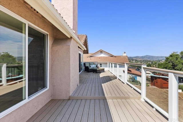 1435 Archwood Pl, Escondido, CA 92026 - wooden terrace with a mountain view