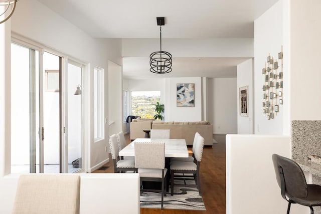 7784 Lookout Dr, La Jolla, CA 92037 - dining room featuring dark wood-style floors