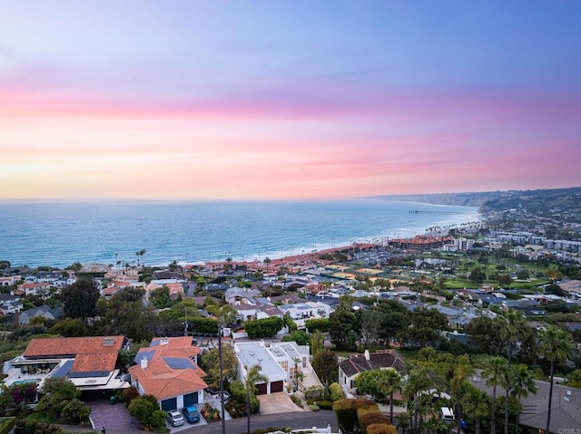 7784 Lookout Dr, La Jolla, CA 92037 - aerial view at dusk of a water view and a residential view