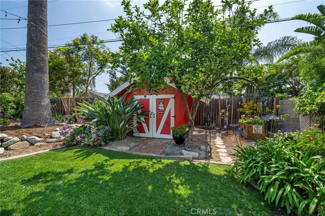 13782 Gershon Pl, North Tustin, CA 92705 - view of shed with a fenced backyard