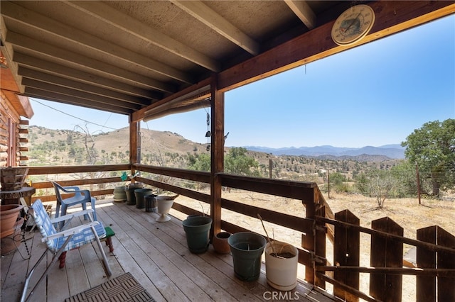 38579 Payne Way, Caliente, CA 93518 - wooden deck featuring a mountain view