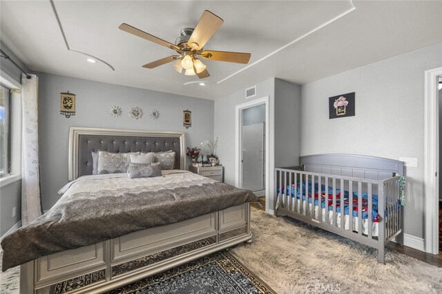 2346 Royal Ave Unit 9, Simi Valley, CA 93065 - bedroom featuring ceiling fan, recessed lighting, and baseboards