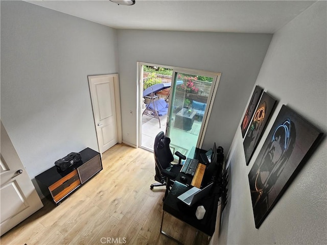 10402 Harlow Cir Unit 41, San Diego, CA 92108 - office with light wood-style floors and lofted ceiling