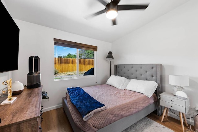 6252 Lake Albano Ave, San Diego, CA 92119 - bedroom featuring wood finished floors and ceiling fan