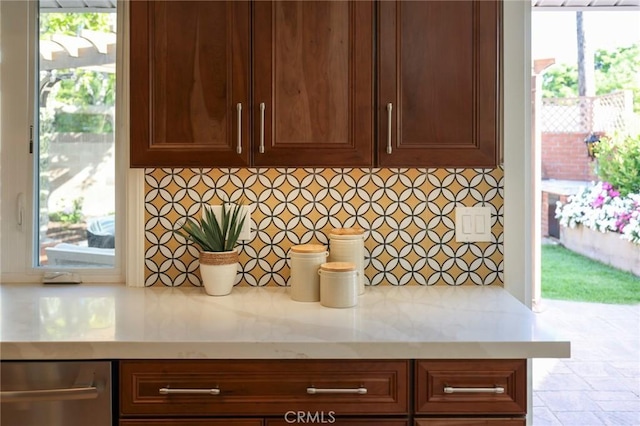 2662 Salmon Dr, Los Alamitos, CA 90720 - kitchen view of backsplash and stainless steel dishwasher