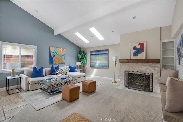2662 Salmon Dr, Los Alamitos, CA 90720 - living room with baseboards and a fireplace