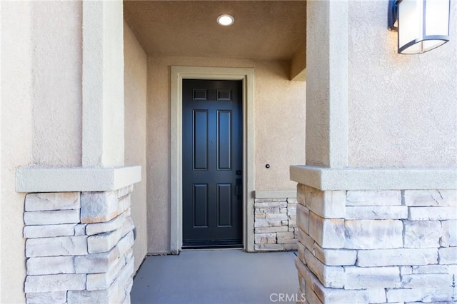13119 Lancaster St, Hesperia, CA 92344 - entrance to property featuring stucco siding and stone siding