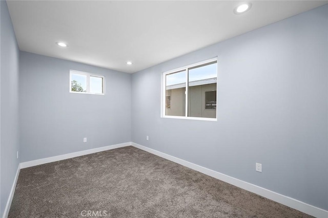1223 W 90th St, Los Angeles, CA 90044 - carpeted spare room with recessed lighting and baseboards