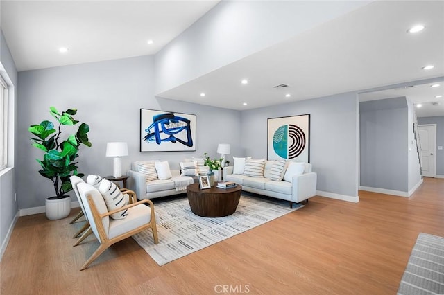1223 W 90th St, Los Angeles, CA 90044 - living area featuring wood finished floors, baseboards, and recessed lighting