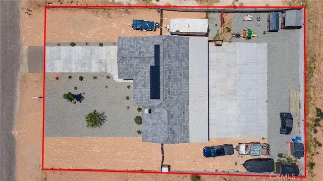 21044 Wisteria St, Apple Valley, CA 92308 - aerial view of property and surrounding area with property parcel outlined