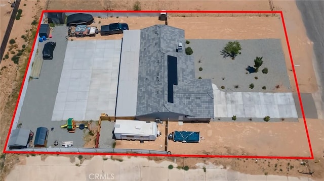 21044 Wisteria St, Apple Valley, CA 92308 - aerial overview of property's location with property parcel outlined