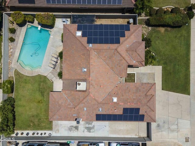 14000 Castlemaine Ave, Bakersfield, CA 93314 - drone / aerial view of a pool