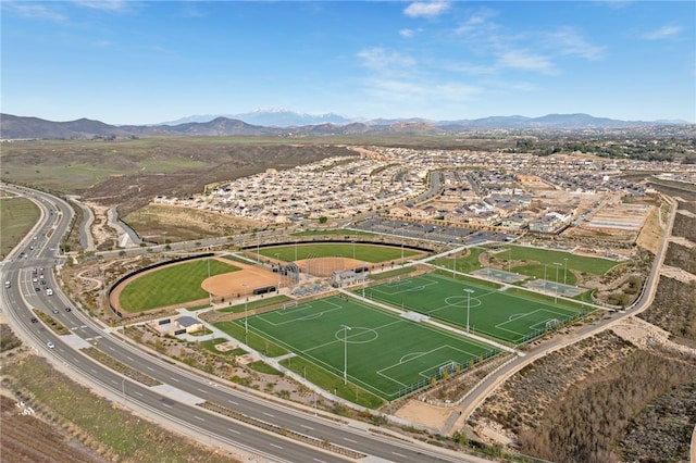 32325 Hillstone St, Temecula, CA 92591 - drone / aerial view of a mountain backdrop and a main thoroughfare