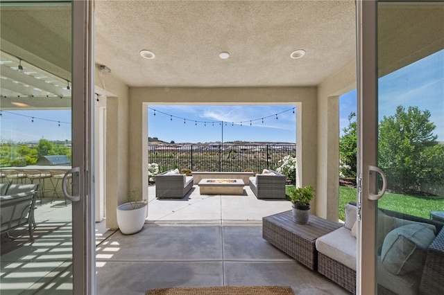 32325 Hillstone St, Temecula, CA 92591 - view of patio featuring a fire pit