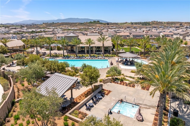 32325 Hillstone St, Temecula, CA 92591 - community pool with a gazebo, a residential view, and a patio area