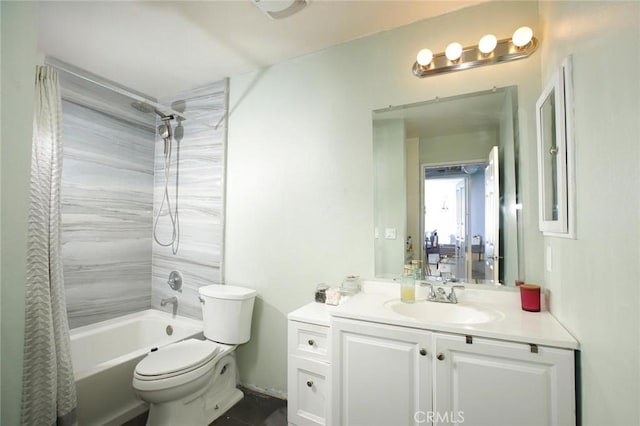 7035 Woodley Ave Unit 204, Van Nuys, CA 91406 - bathroom with vanity, shower / tub combo with curtain, and toilet