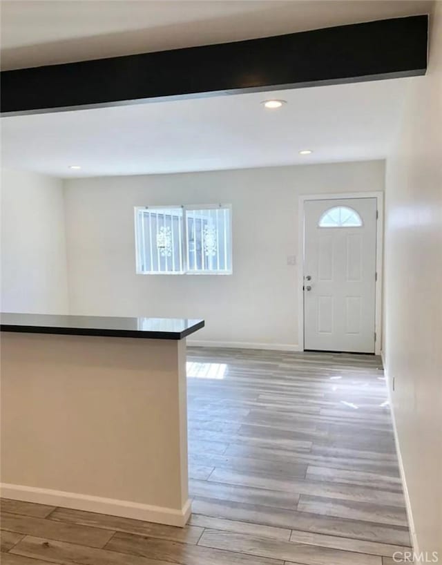 352 W Peach St, Compton, CA 90222 - entryway with baseboards, light wood-type flooring, and recessed lighting