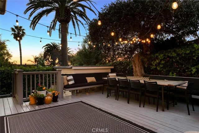 326 Ruby St, Laguna Beach, CA 92651 - view of deck at dusk