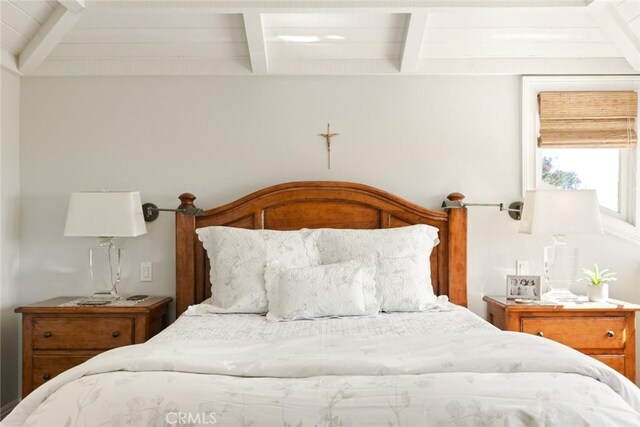 326 Ruby St, Laguna Beach, CA 92651 - bedroom with beamed ceiling