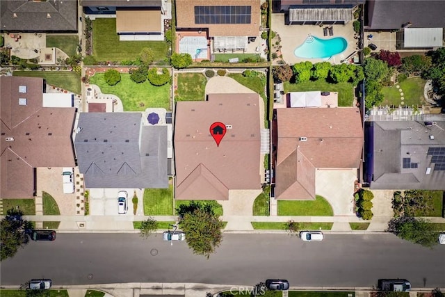 16292 Wishingwell, Huntington Beach, CA 92647 - aerial view of property's location with a pool area and nearby suburban area