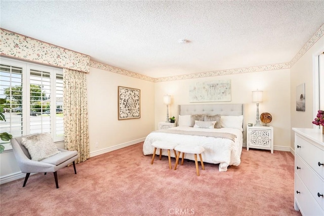 16292 Wishingwell, Huntington Beach, CA 92647 - bedroom with a textured ceiling, light colored carpet, baseboards, and access to outside