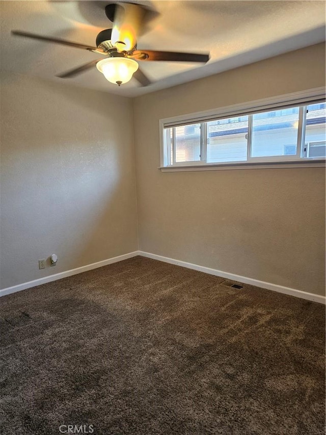 1371 Yokayo Dr, Ukiah, CA 95482 - unfurnished room featuring carpet flooring, baseboards, ceiling fan, and cooling unit