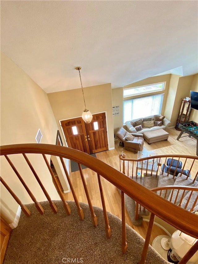 5218 Rocky Mountain Pl, Rancho Cucamonga, CA 91737 - staircase with wood finished floors