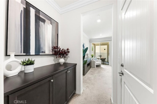 15975 Osprey Ave, Chino, CA 91708 - hall featuring ornamental molding and light colored carpet
