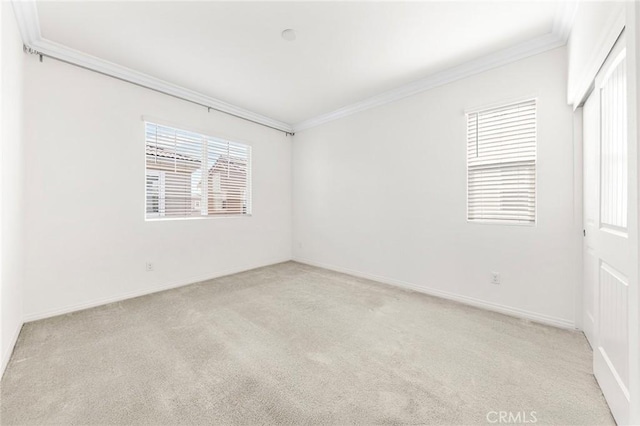 15975 Osprey Ave, Chino, CA 91708 - unfurnished room featuring ornamental molding, light colored carpet, and baseboards