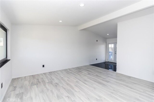 2025 Rio Vis, Needles, CA 92363 - empty room with light wood finished floors, recessed lighting, and baseboards