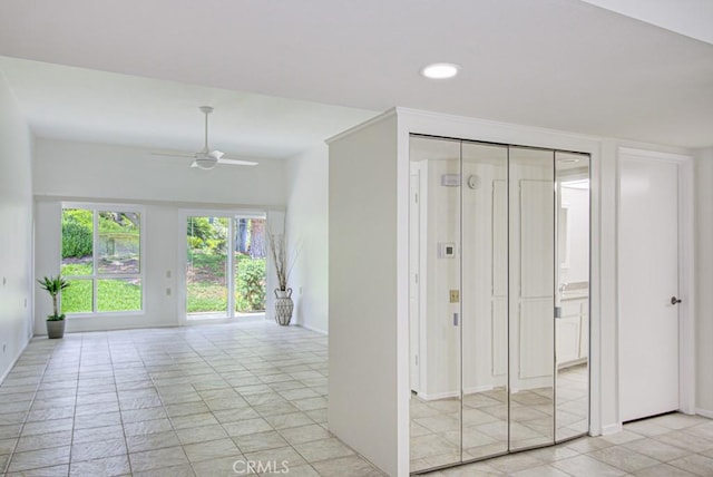 3375 Punta Alta Unit A, Laguna Woods, CA 92637 - hallway featuring baseboards, recessed lighting, and light tile patterned floors