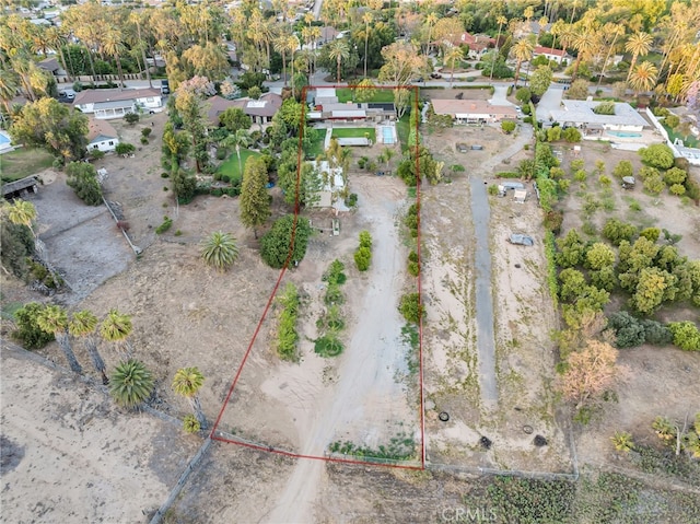 2886 Mcallister St, Riverside, CA 92503 - aerial view of property and surrounding area with property boundaries highlighted