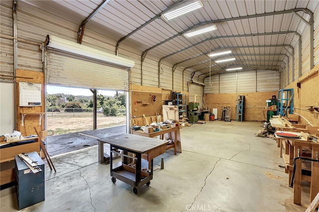 2886 Mcallister St, Riverside, CA 92503 - garage with a workshop area and metal wall