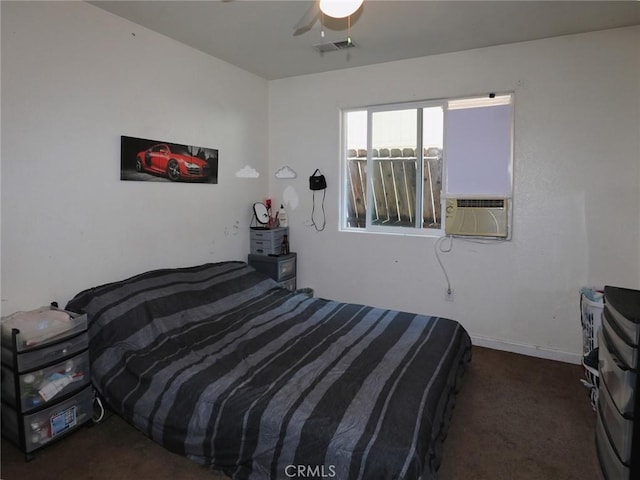 15595 34th Ave, Clearlake, CA 95422 - carpeted bedroom featuring cooling unit and ceiling fan