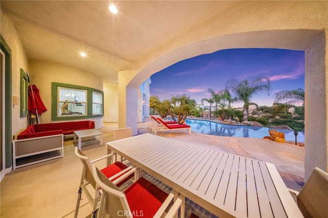 37626 Via Majorca, Murrieta, CA 92562 - view of patio / terrace featuring a pool and an outdoor living space