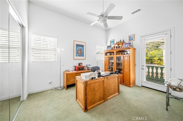 37626 Via Majorca, Murrieta, CA 92562 - office featuring light colored carpet and a ceiling fan