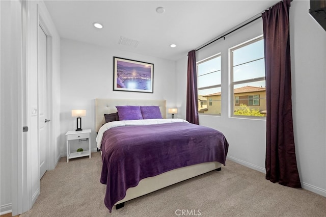 181 Moonflower Rd, Rancho Mission Viejo, CA 92694 - bedroom with light carpet, baseboards, and recessed lighting