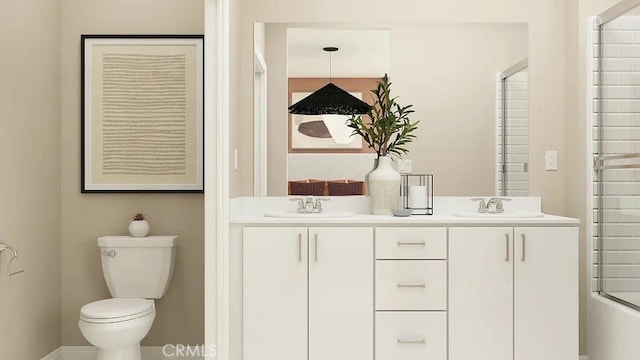 24943 Sirius St, Moreno Valley, CA 92551 - full bathroom featuring toilet and double vanity