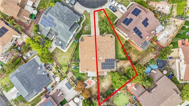 7040 Tenbury Ct, San Diego, CA 92139 - aerial view of residential area featuring property boundaries highlighted