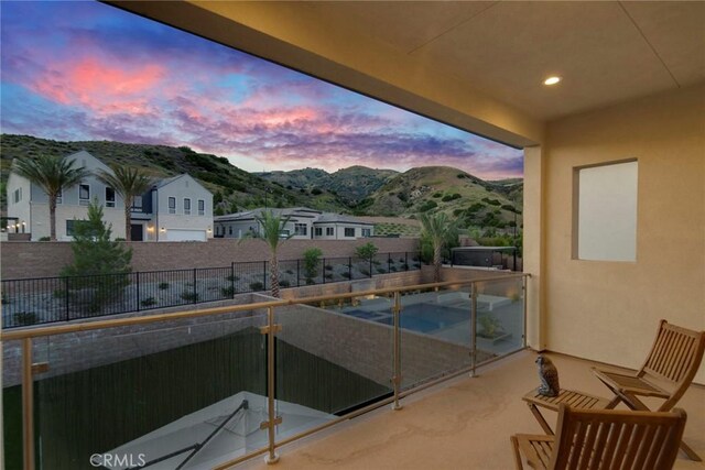 20537 W Overlook Ct, Porter Ranch, CA 91326 - balcony featuring a mountain view