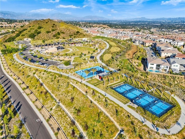 20537 W Overlook Ct, Porter Ranch, CA 91326 - aerial perspective of suburban area featuring a mountainous background