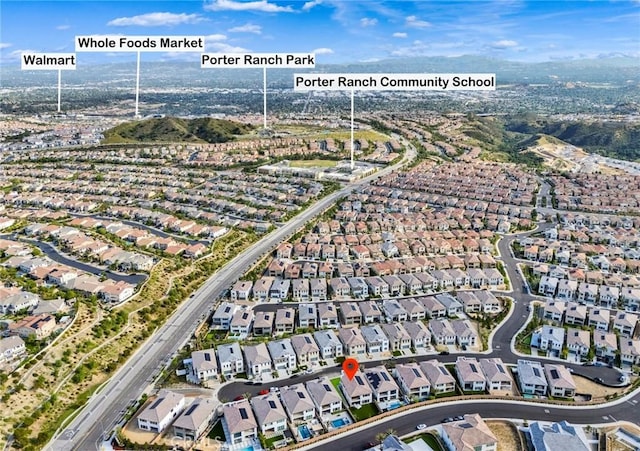 20537 W Overlook Ct, Porter Ranch, CA 91326 - aerial overview of property's location with nearby suburban area