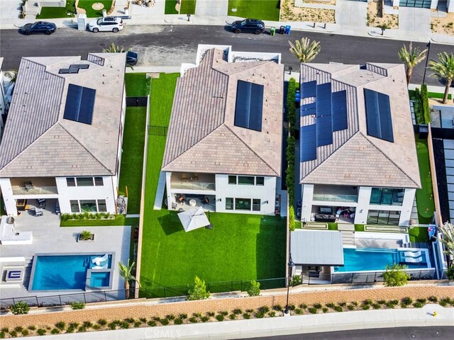20537 W Overlook Ct, Porter Ranch, CA 91326 - aerial view of residential area featuring a pool area
