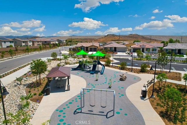 17744 Mcdowell Valley Dr, Riverside, CA 92503 - view of property's community featuring a residential view, a gazebo, and a mountain view