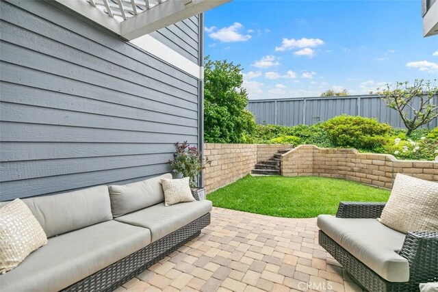 3510 Lilac Ave Unit 13, Corona Del Mar, CA 92625 - view of patio / terrace with an outdoor living space