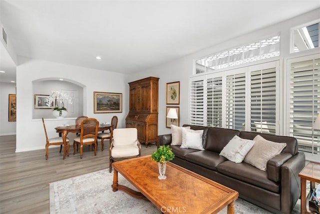 3510 Lilac Ave Unit 13, Corona Del Mar, CA 92625 - living room featuring wood finished floors and recessed lighting