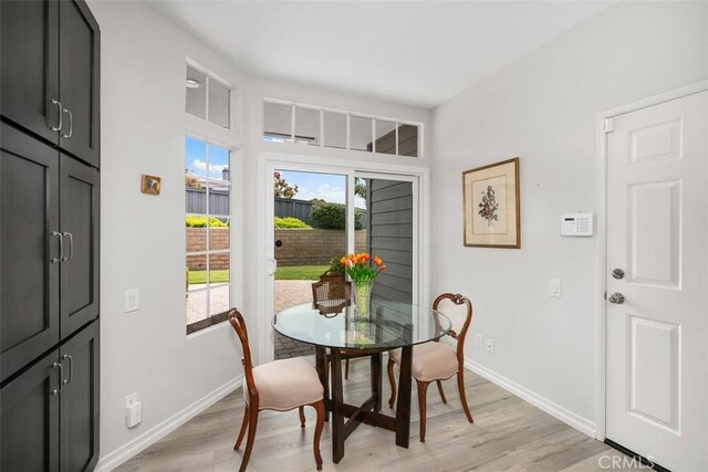3510 Lilac Ave Unit 13, Corona Del Mar, CA 92625 - dining space with light wood-type flooring