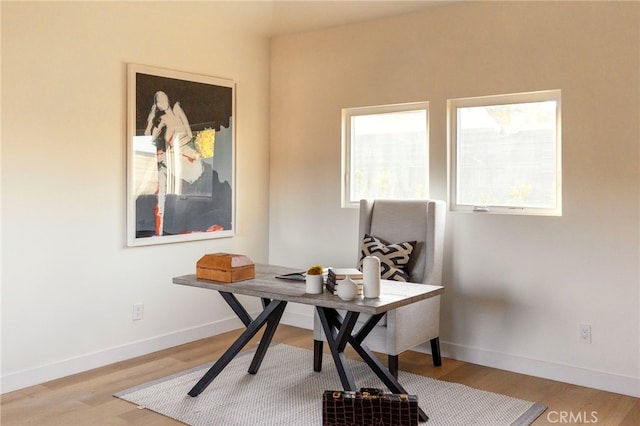 3554 S Sycamore Ave, Los Angeles, CA 90016 - office area with wood finished floors and baseboards